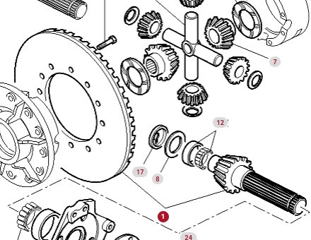 Massey Ferguson 7516 Atak Wałek Koło Zębate Stożkowe CZĘŚCI 4358708M92 4358708M92 - Transmission for Agricultural machinery: picture 1 Massey Ferguson 7516 Atak Wałek Koło Zębate Stożkowe CZĘŚCI 4358708M92 4358708M92 - Transmission for Agricultural machinery: picture 1