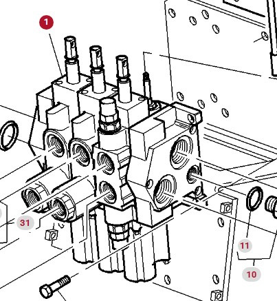 Massey Ferguson 8160 Rozdzielacz Hydrauliczny 3 CZĘŚCI 3713021M93 - Hydraulic valve for Agricultural machinery: picture 2 Massey Ferguson 8160 Rozdzielacz Hydrauliczny 3 CZĘŚCI 3713021M93 - Hydraulic valve for Agricultural machinery: picture 2