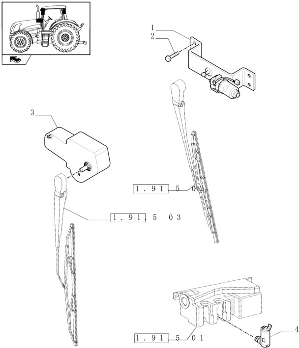 New Holland T6010 Silnik wycieraczki 12v 82032050 - Wiper for Agricultural machinery: picture 1 New Holland T6010 Silnik wycieraczki 12v 82032050 - Wiper for Agricultural machinery: picture 1