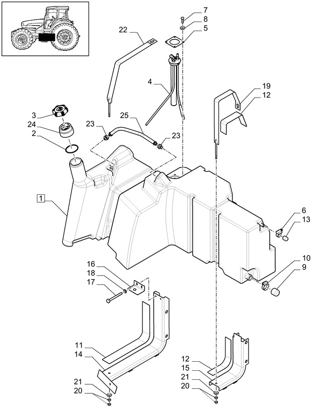 New Holland T6010 Zbiornik paliwa 47479283 - Fuel tank for Agricultural machinery: picture 1 New Holland T6010 Zbiornik paliwa 47479283 - Fuel tank for Agricultural machinery: picture 1