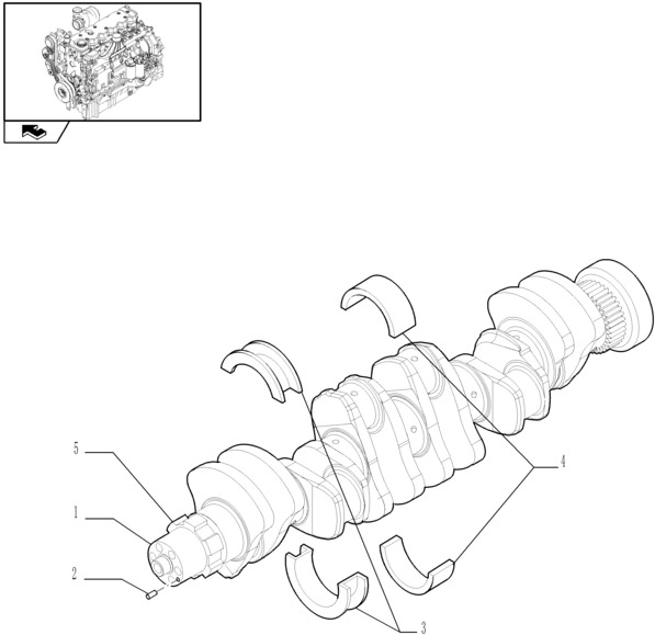 New Holland T6010 Zestaw gł łoźysk -0,508 -0.508 2995786 - Engine bearing for Farm tractor: picture 1 New Holland T6010 Zestaw gł łoźysk -0,508 -0.508 2995786 - Engine bearing for Farm tractor: picture 1