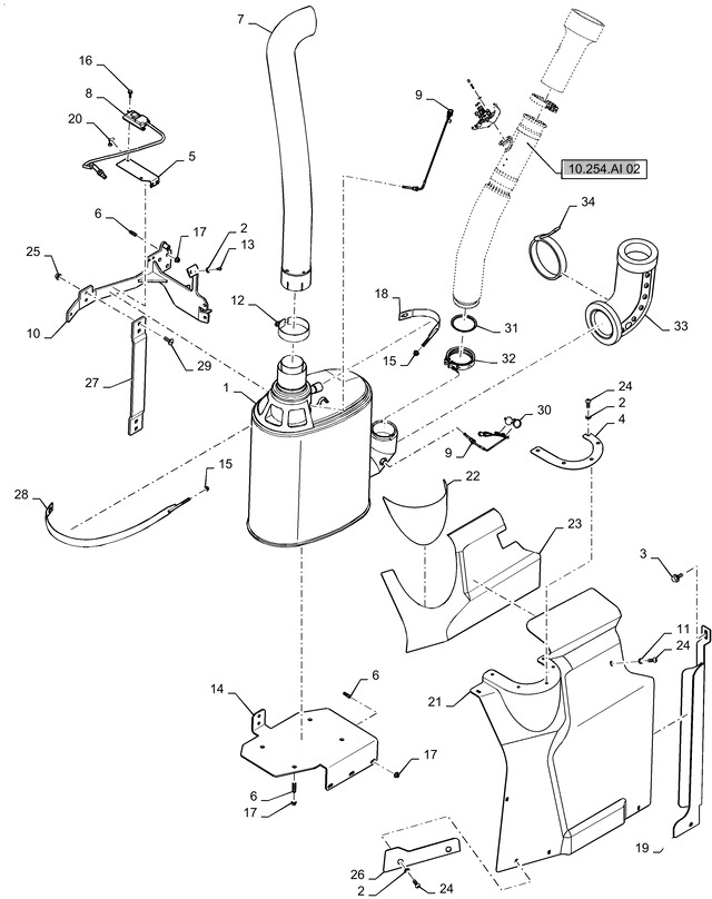 New Holland T6090 T6070 Pokrywa 84377636 - Muffler/ Exhaust system for Farm tractor: picture 1 New Holland T6090 T6070 Pokrywa 84377636 - Muffler/ Exhaust system for Farm tractor: picture 1