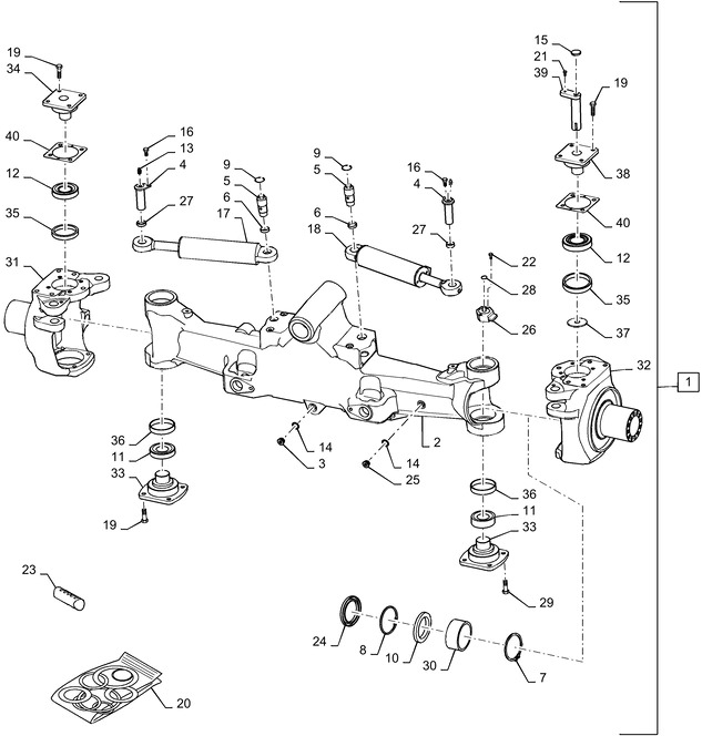 New Holland T6090 T6070 Zwrotnica 87674592 - Steering knuckle for Agricultural machinery: picture 1 New Holland T6090 T6070 Zwrotnica 87674592 - Steering knuckle for Agricultural machinery: picture 1