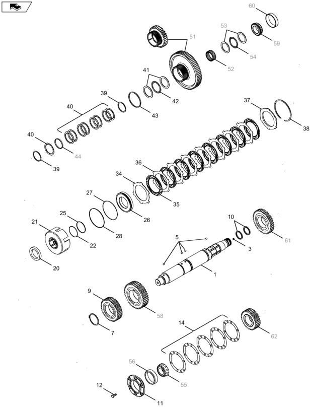 New Holland T6090 T8330 Shaft assy. 87425383 - Transmission for Farm tractor: picture 1 New Holland T6090 T8330 Shaft assy. 87425383 - Transmission for Farm tractor: picture 1