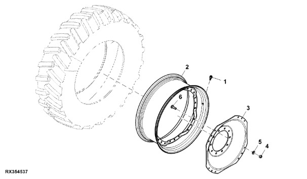 RE156610 John Deere 8345R - Felga - Rim for Agricultural machinery: picture 1 RE156610 John Deere 8345R - Felga - Rim for Agricultural machinery: picture 1