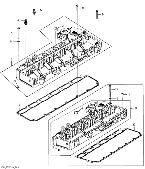 RE538564 John Deere 8345R - Kolektor wlotowy - Intake manifold for Agricultural machinery: picture 1 RE538564 John Deere 8345R - Kolektor wlotowy - Intake manifold for Agricultural machinery: picture 1