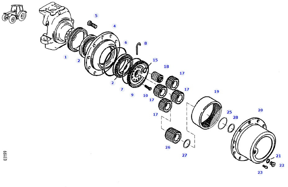 Fendt 927 930 933 936 - wałek słoneczny przekładni 926301020100 - Spare parts for Construction machinery: picture 1 Fendt 927 930 933 936 - wałek słoneczny przekładni 926301020100 - Spare parts for Construction machinery: picture 1