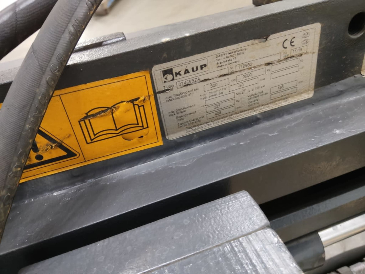 Kaup 2T466B2A - Attachment for Material handling equipment: picture 2 Kaup 2T466B2A - Attachment for Material handling equipment: picture 2