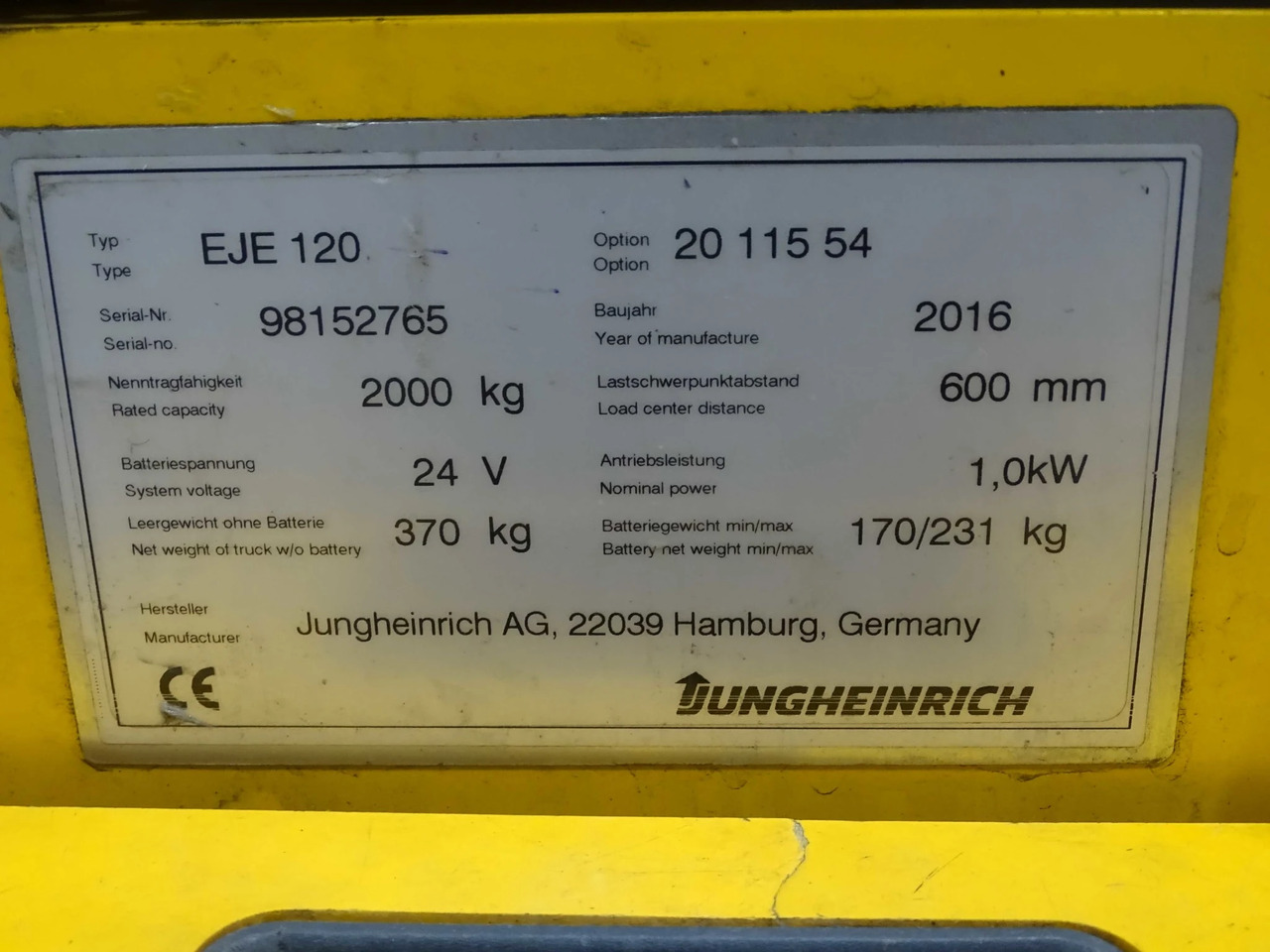 Jungheinrich EJE120 - Pallet truck: picture 4 Jungheinrich EJE120 - Pallet truck: picture 4