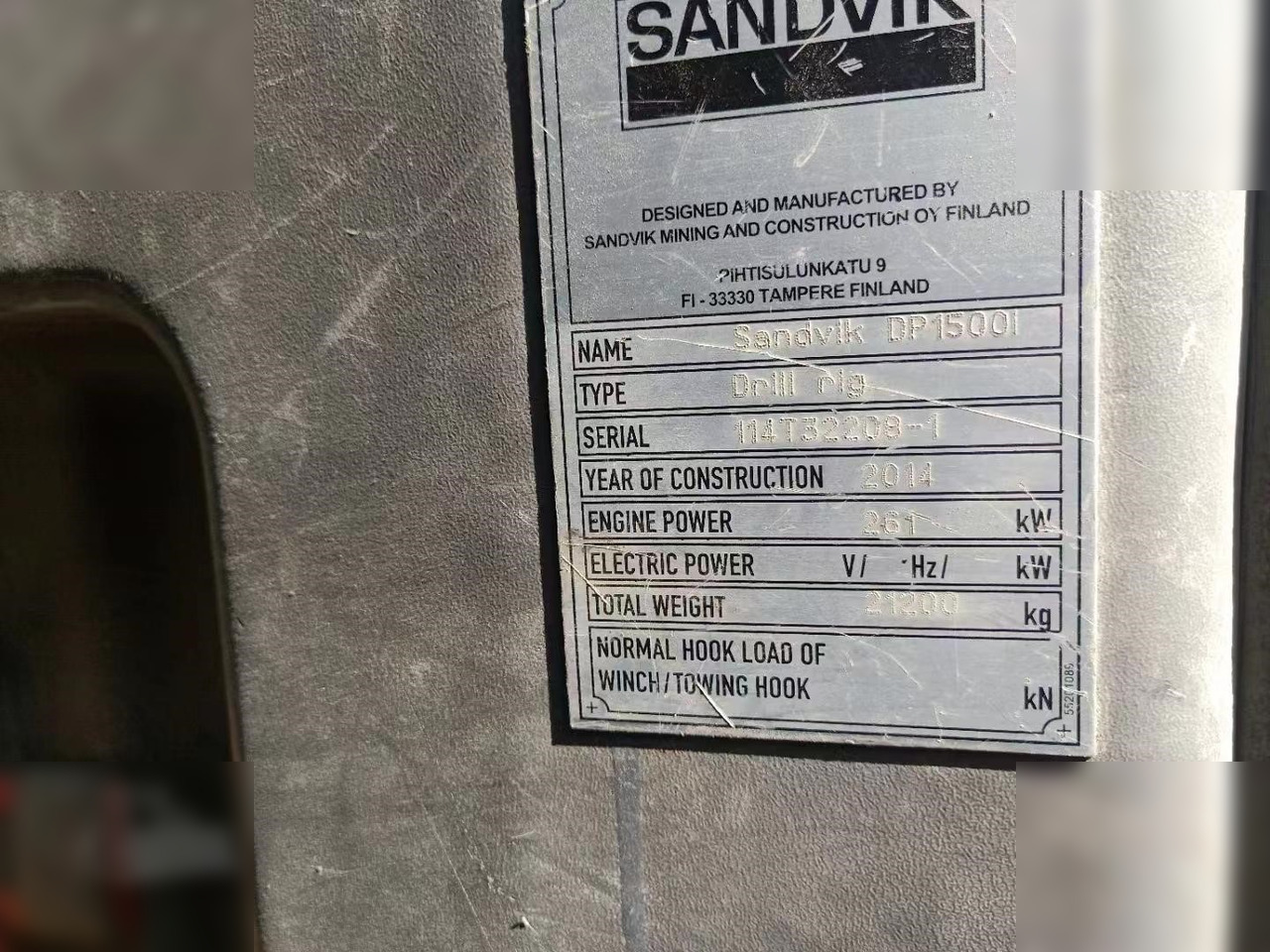 2014 SANDVIK DP1500I - Drilling rig: picture 5 2014 SANDVIK DP1500I - Drilling rig: picture 5