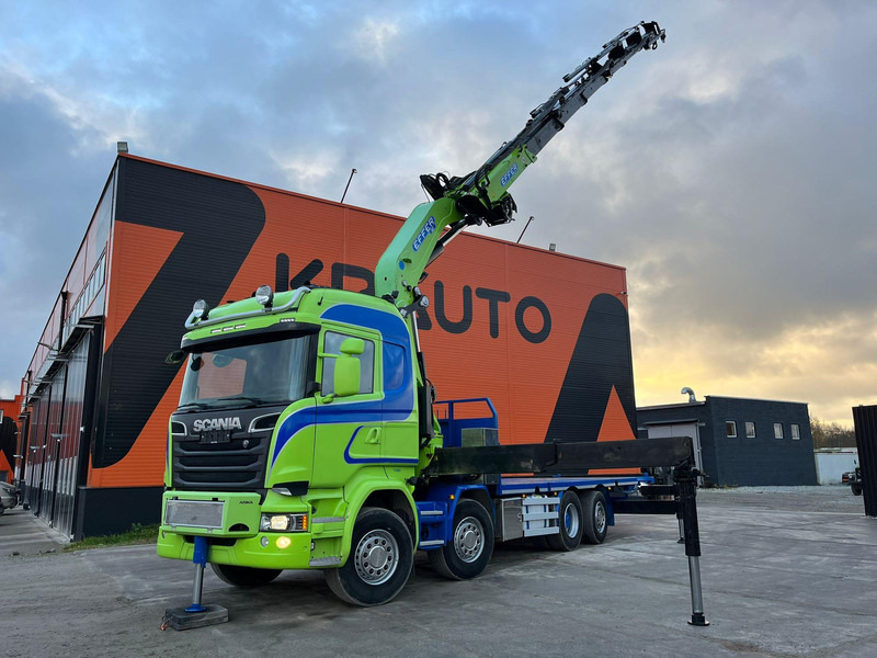 Scania R 520 8x2*6 EFFER 685/6S / WINCH / JIB CONNECTION / PLATFORM L=6423 mm - Dropside/ Flatbed truck, Crane truck: picture 1 Scania R 520 8x2*6 EFFER 685/6S / WINCH / JIB CONNECTION / PLATFORM L=6423 mm - Dropside/ Flatbed truck, Crane truck: picture 1
