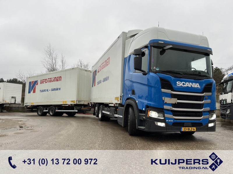 Scania R410 Highline / BDF Box + Wecon AWZ 218 / BDF Box / 448 dkm / NL Truck + Trailer - Container transporter/ Swap body truck: picture 1 Scania R410 Highline / BDF Box + Wecon AWZ 218 / BDF Box / 448 dkm / NL Truck + Trailer - Container transporter/ Swap body truck: picture 1