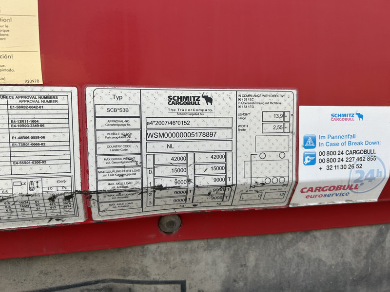 Closed box semi-trailer Schmitz Cargobull SCB S3B / Box Trailer / 2x Liftas / APK TUV 09-26: picture 14