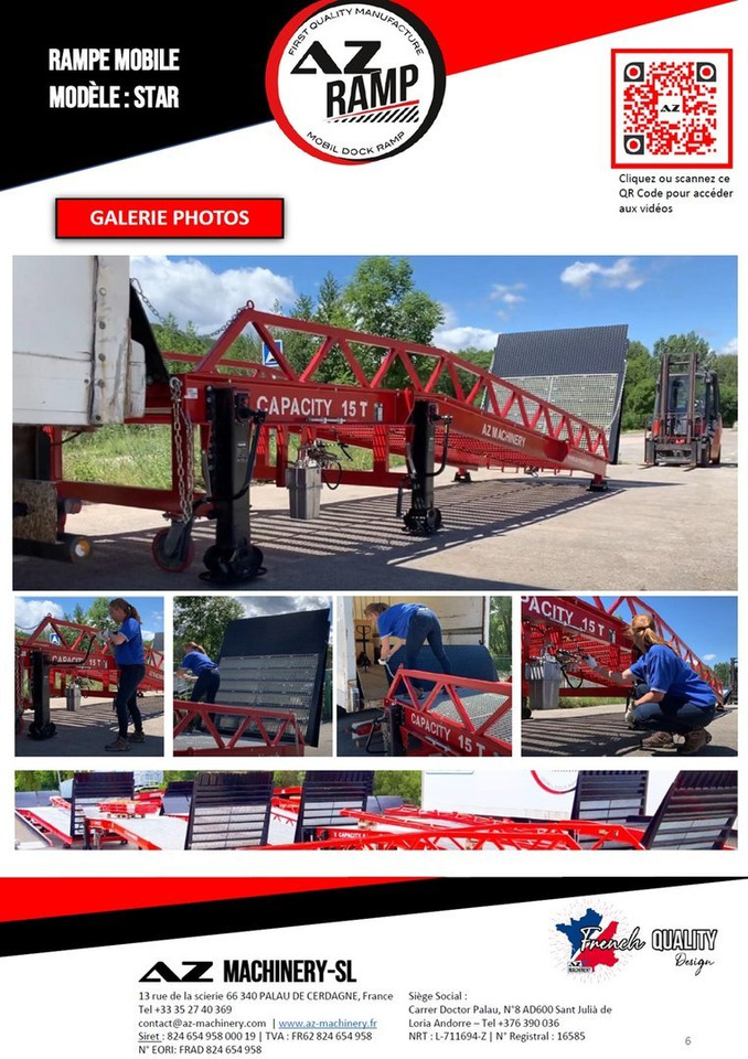 Loading ramp **RENTAL** Loading Ramp with with hydraulic tilting bridge - AZ RAMP - STAR- 8T. 8 ton capacity: picture 7 Loading ramp **RENTAL** Loading Ramp with with hydraulic tilting bridge - AZ RAMP - STAR- 8T. 8 ton capacity: picture 7