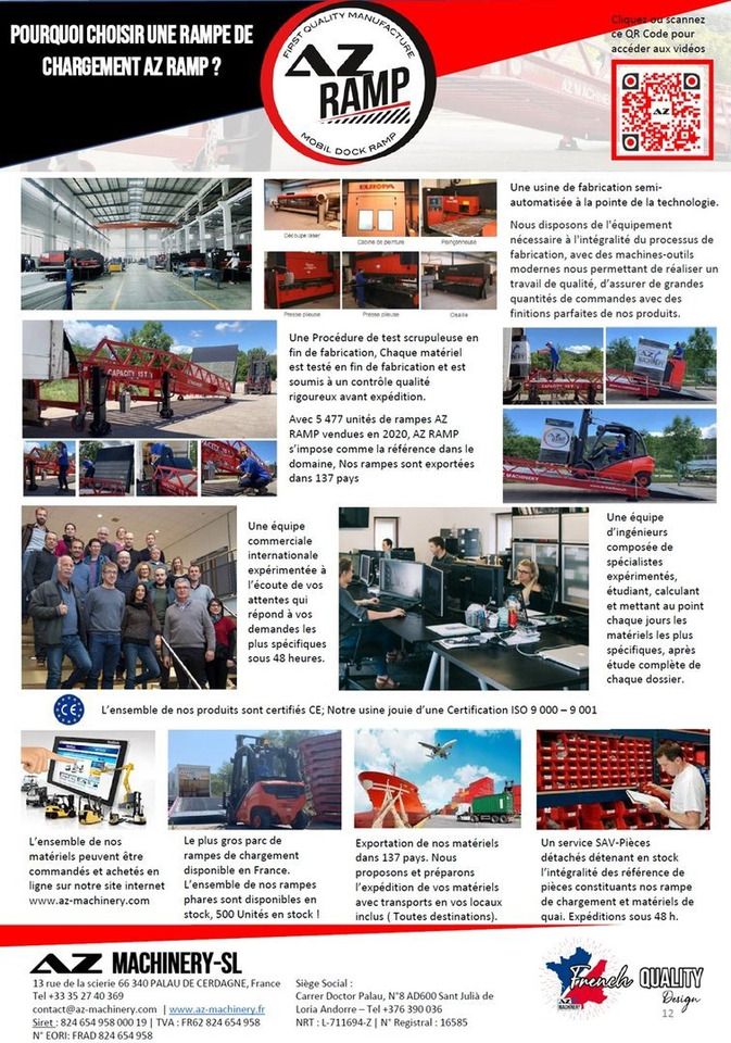 Loading ramp **RENTAL** Loading Ramp with with hydraulic tilting bridge - AZ RAMP - STAR- 8T. 8 ton capacity: picture 16 Loading ramp **RENTAL** Loading Ramp with with hydraulic tilting bridge - AZ RAMP - STAR- 8T. 8 ton capacity: picture 16