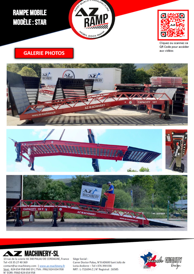 Loading ramp **RENTAL** Loading Ramp with with hydraulic tilting bridge - AZ RAMP - STAR- 8T. 8 ton capacity: picture 9 Loading ramp **RENTAL** Loading Ramp with with hydraulic tilting bridge - AZ RAMP - STAR- 8T. 8 ton capacity: picture 9