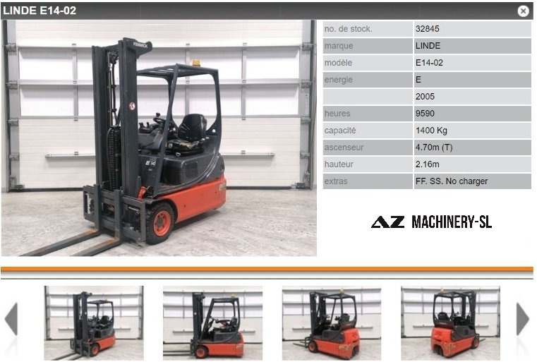 Used Forklift FENWICK LINDE E14-02 - Forklift: picture 1 Used Forklift FENWICK LINDE E14-02 - Forklift: picture 1