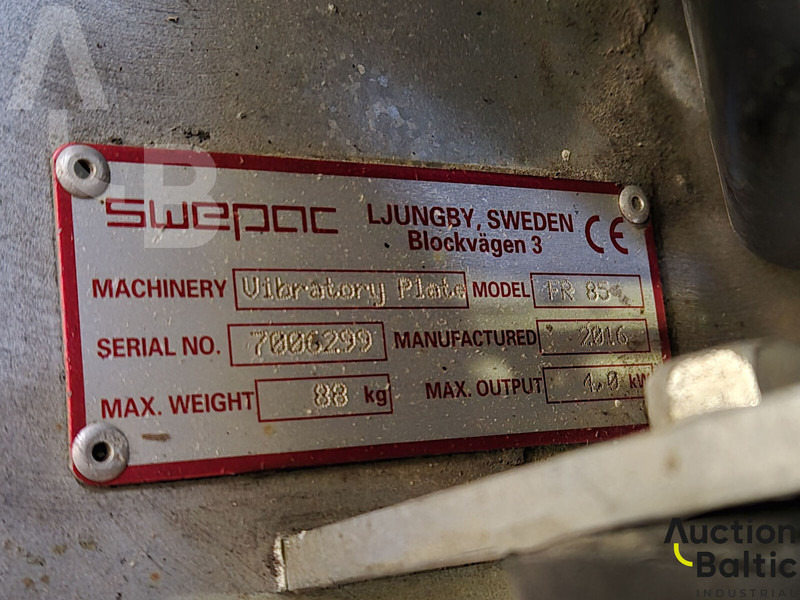 Swepac FR85 - Vibratory plate: picture 5 Swepac FR85 - Vibratory plate: picture 5