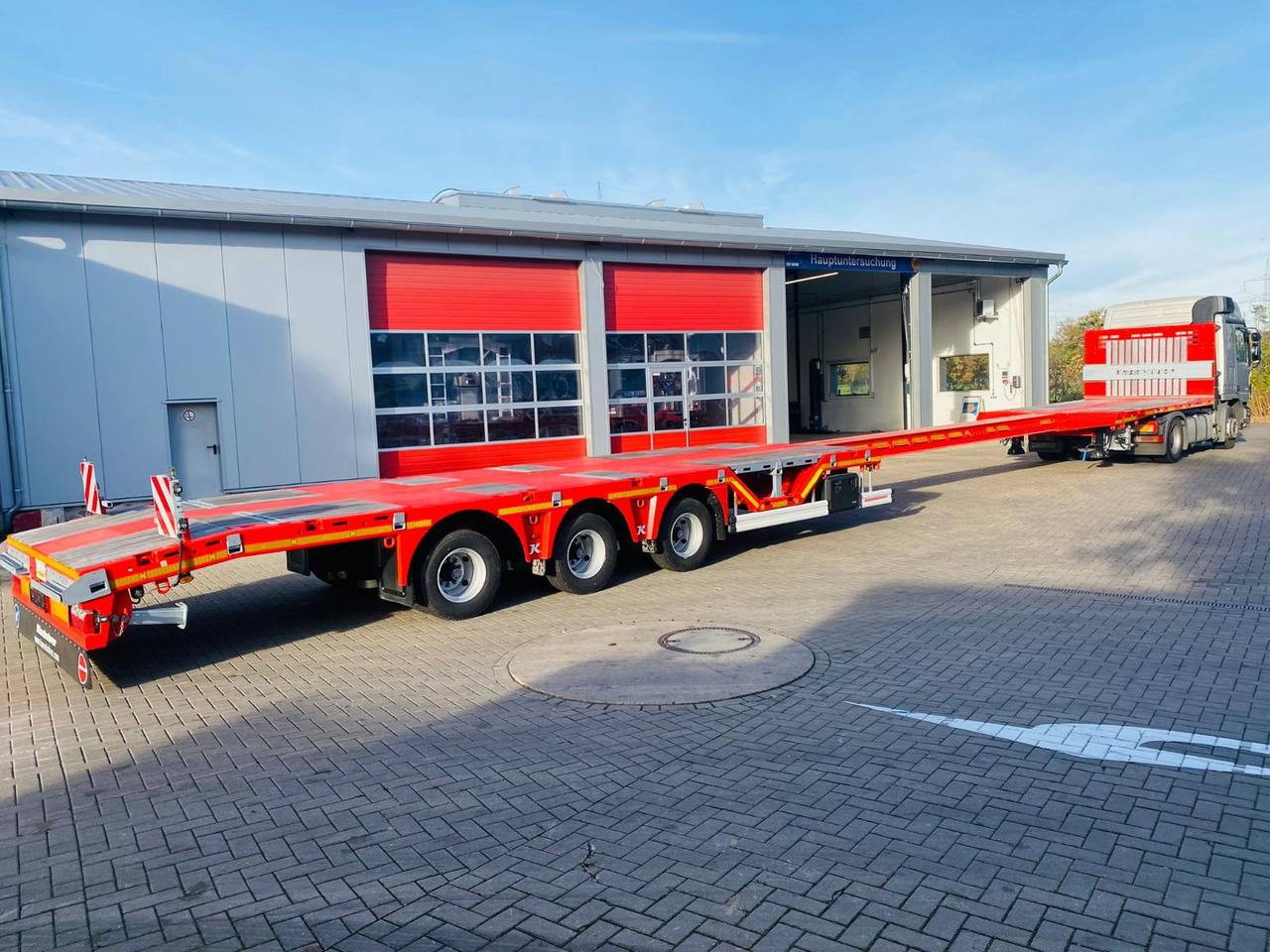 Kässbohrer Mega Tele HD Plattform Auflieger mit Radmulden - Dropside/ Flatbed semi-trailer: picture 5 Kässbohrer Mega Tele HD Plattform Auflieger mit Radmulden - Dropside/ Flatbed semi-trailer: picture 5