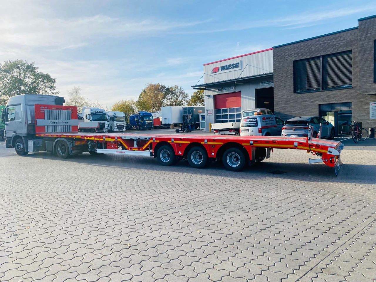 Kässbohrer Mega Tele HD Plattform Auflieger mit Radmulden - Dropside/ Flatbed semi-trailer: picture 3 Kässbohrer Mega Tele HD Plattform Auflieger mit Radmulden - Dropside/ Flatbed semi-trailer: picture 3