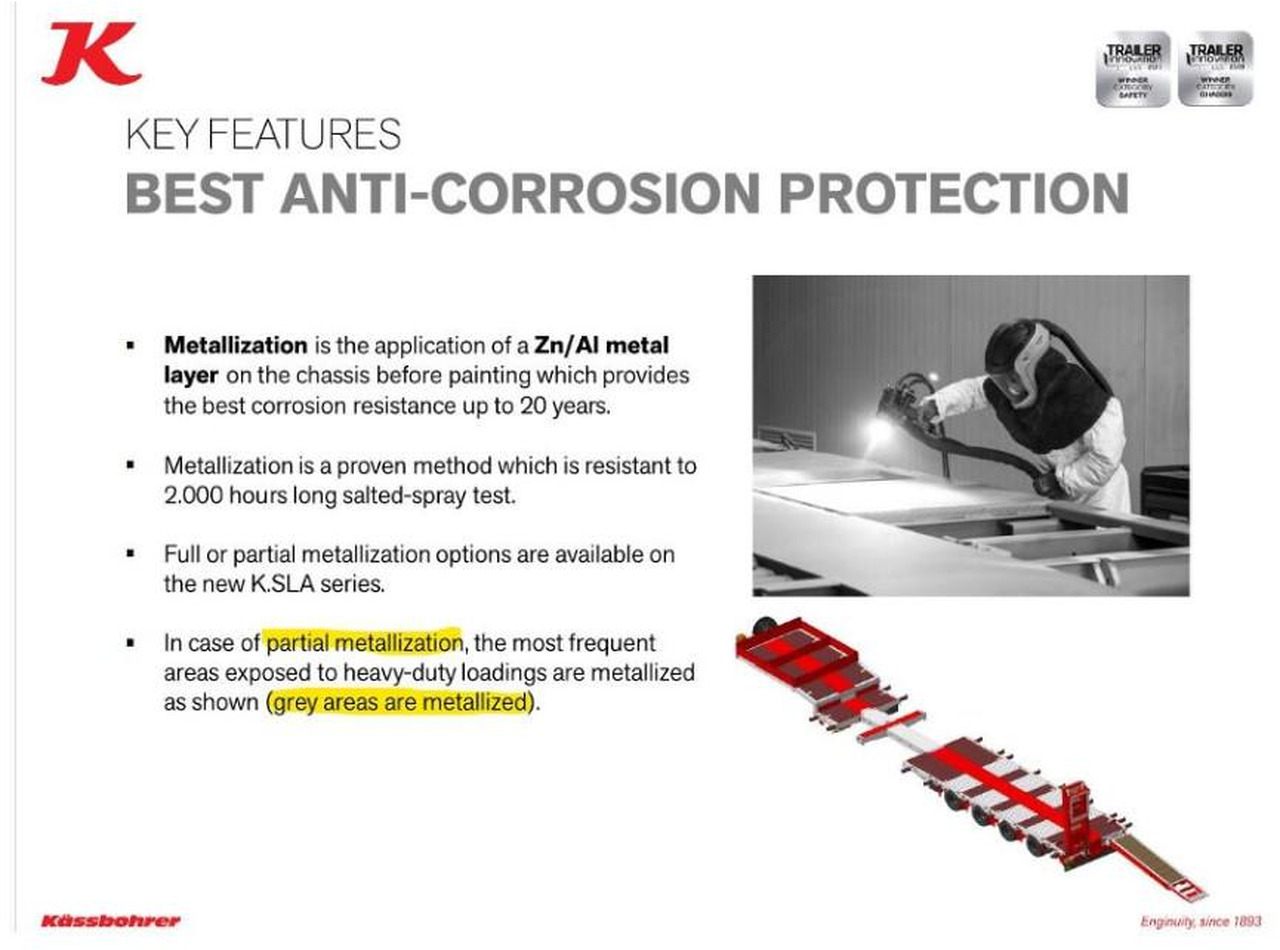 Kässbohrer SLAR3 Tele Tiefbett Radmulden metallisiert - Low loader semi-trailer: picture 3 Kässbohrer SLAR3 Tele Tiefbett Radmulden metallisiert - Low loader semi-trailer: picture 3
