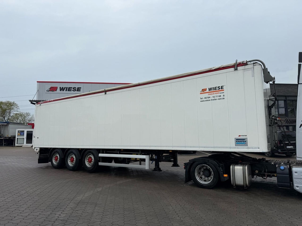 Knapen K100 Schubboden 71 m³ Powersheet Lenkachse Agrar - Walking floor semi-trailer: picture 1 Knapen K100 Schubboden 71 m³ Powersheet Lenkachse Agrar - Walking floor semi-trailer: picture 1