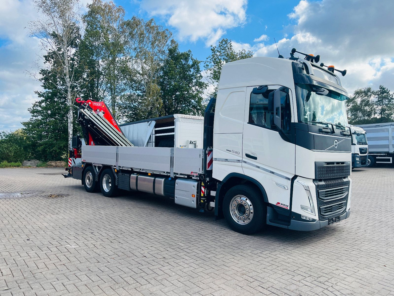 Dropside/ Flatbed truck, Crane truck Volvo FH 540 6x2 Container Fassi F545 Heck: picture 8
