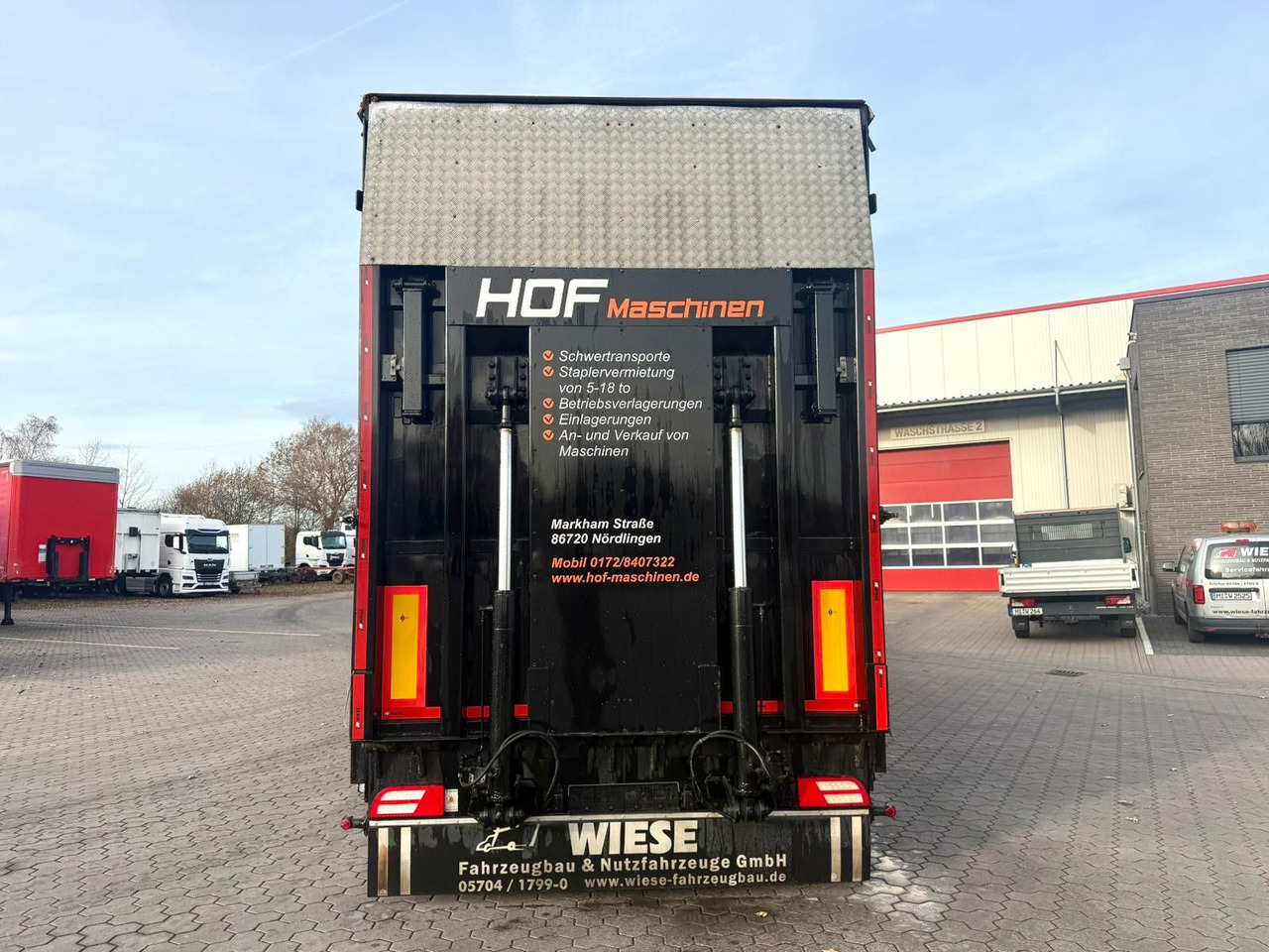 Low loader semi-trailer Wiese 3-Achs Stufen Sattel mit Auffahrrampe 25T: picture 11