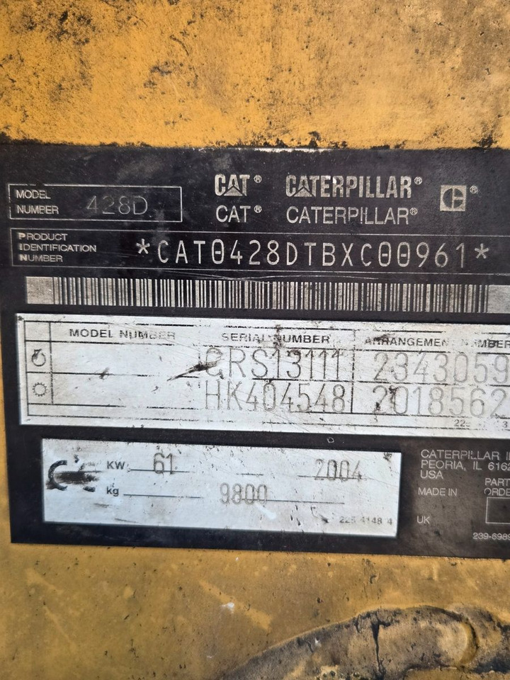 CAT 428D - Backhoe loader: picture 4 CAT 428D - Backhoe loader: picture 4