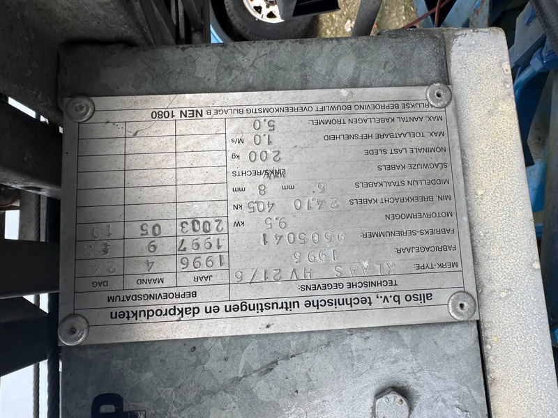 Klaas **LADDERLIFT-DAKWERKERSLIFT-VERHUISLIFT** - Trailer: picture 5 Klaas **LADDERLIFT-DAKWERKERSLIFT-VERHUISLIFT** - Trailer: picture 5