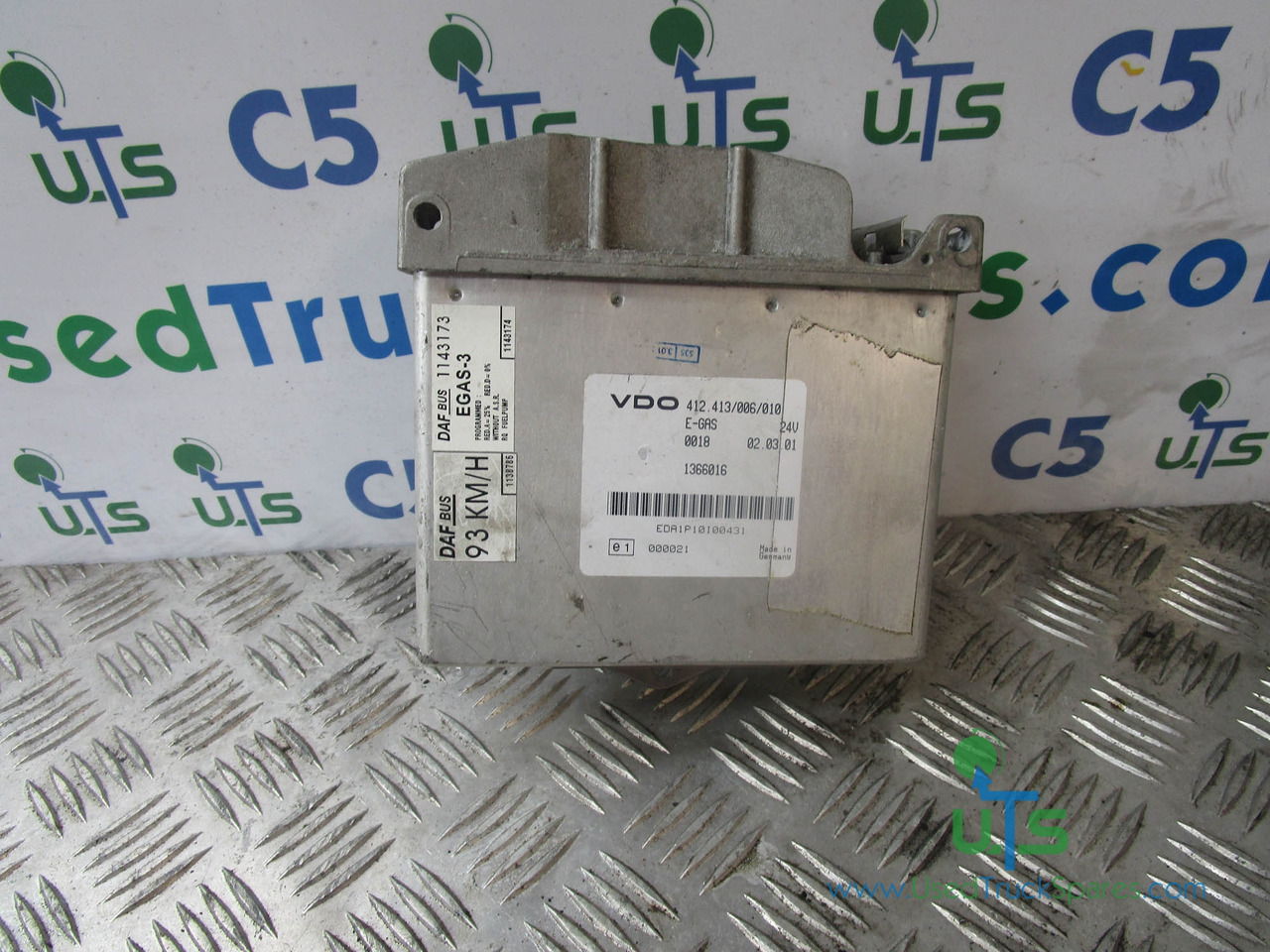 DAF EGAS THROTTLE CONTROL VDO ECU P/NO 412.413/006/010 - ECU for Truck: picture 1 DAF EGAS THROTTLE CONTROL VDO ECU P/NO 412.413/006/010 - ECU for Truck: picture 1
