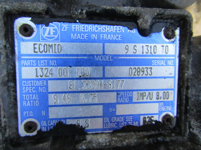 MAN TGM ZF ECOMID 9S1310 TO GEARBOX - Gearbox for Truck: picture 3 MAN TGM ZF ECOMID 9S1310 TO GEARBOX - Gearbox for Truck: picture 3