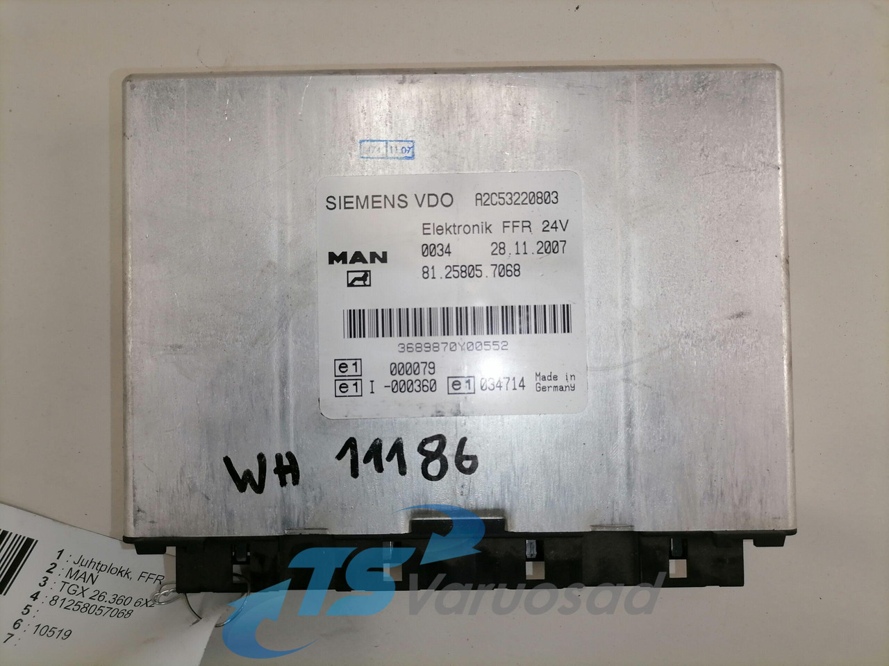 MAN Ecu, FFR 81258057068 - ECU for Truck: picture 2 MAN Ecu, FFR 81258057068 - ECU for Truck: picture 2