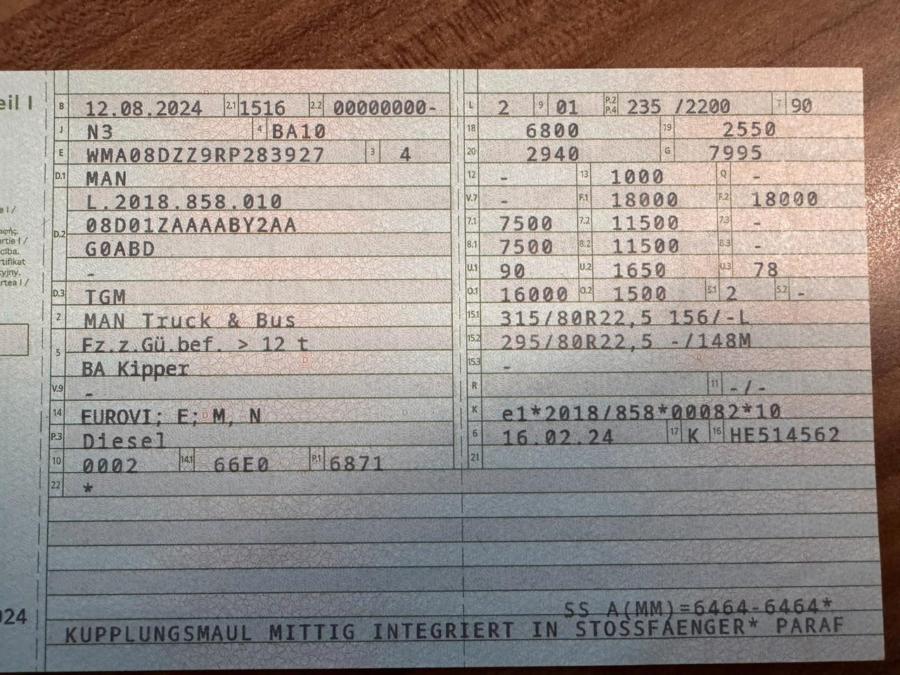 MAN 18.320 4X2 Meiller 3. Seitenkipper TRIGENIUS - Tipper: picture 2 MAN 18.320 4X2 Meiller 3. Seitenkipper TRIGENIUS - Tipper: picture 2