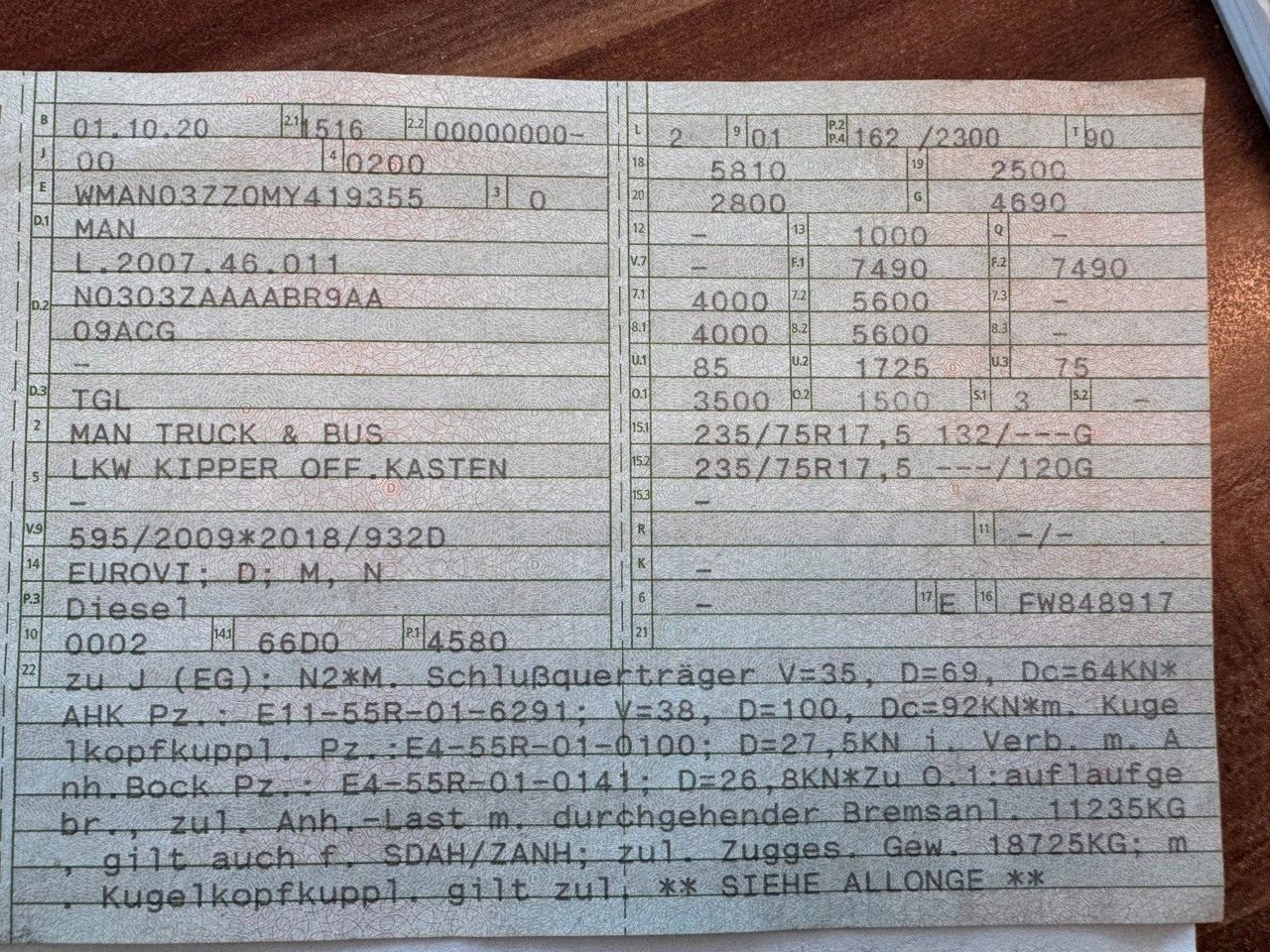 MAN 8.220 Meiller 3.S. Kipper Top Zustand - Tipper: picture 2 MAN 8.220 Meiller 3.S. Kipper Top Zustand - Tipper: picture 2