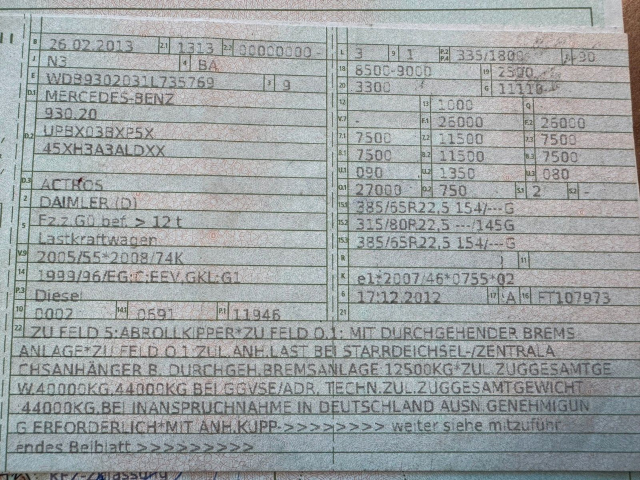 Mercedes-Benz 2546 6X2 Klima Meiller RK 20.65 - Hook lift truck: picture 2 Mercedes-Benz 2546 6X2 Klima Meiller RK 20.65 - Hook lift truck: picture 2