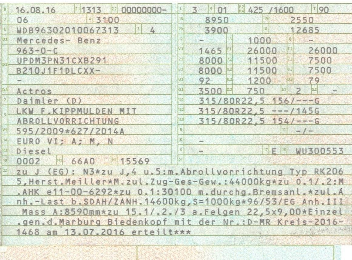 Mercedes-Benz 2558 6x2 Fahrgestell Chassis | Retarder | Klima - Cab chassis truck: picture 2 Mercedes-Benz 2558 6x2 Fahrgestell Chassis | Retarder | Klima - Cab chassis truck: picture 2