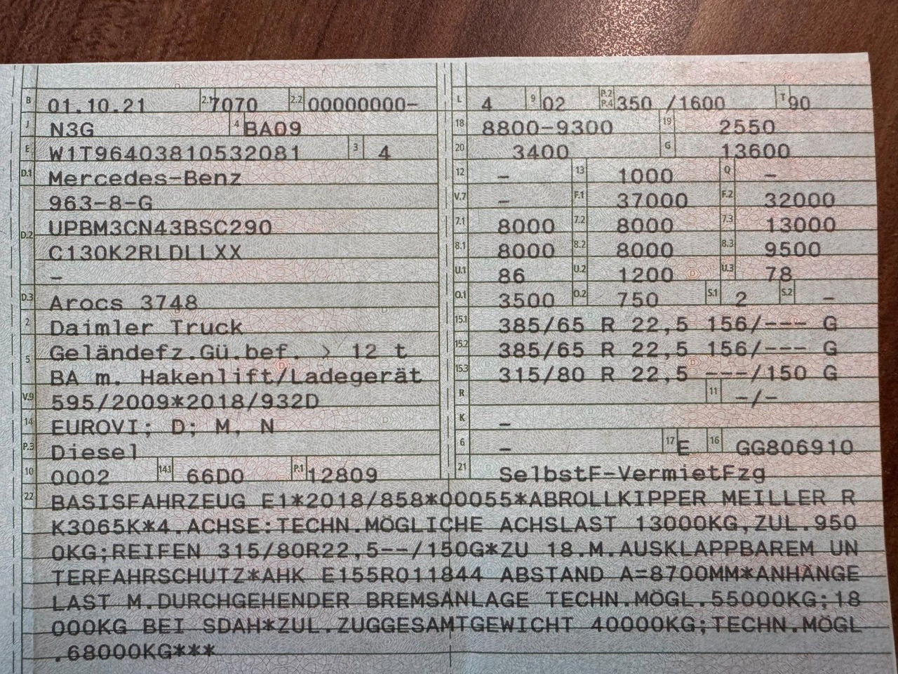 Mercedes-Benz 3748 8x4 Meiller RK30.65 | Funk | hydr.Container - Hook lift truck: picture 2 Mercedes-Benz 3748 8x4 Meiller RK30.65 | Funk | hydr.Container - Hook lift truck: picture 2