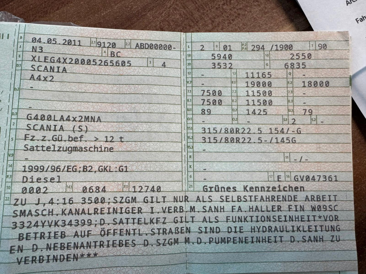 Scania G 400 Retarder & Kipphydraulik - Tractor unit: picture 2 Scania G 400 Retarder & Kipphydraulik - Tractor unit: picture 2