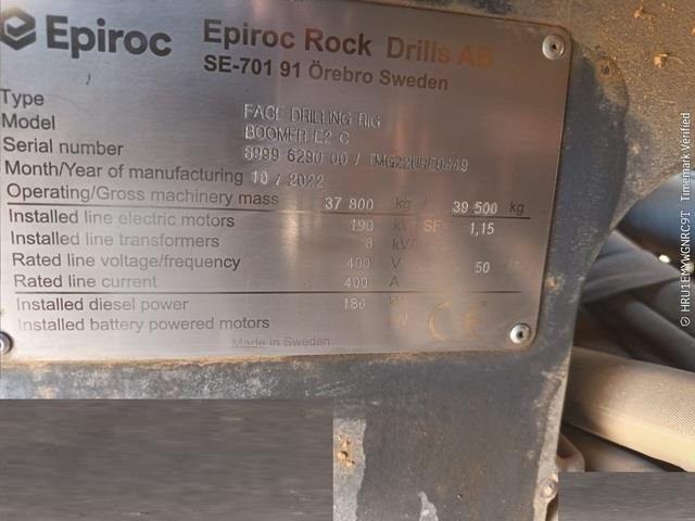 Epiroc Boomer E2C - Mining machinery: picture 5 Epiroc Boomer E2C - Mining machinery: picture 5