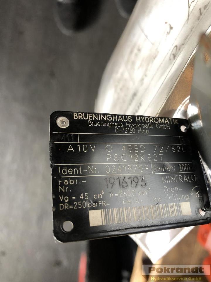 Rexroth A10VO60DFR1-52L-PWC12K04 + A10VO45ED72-52-PSC12K52T + A10VSO18DR-31L-PSCN00 - Hydraulic pump: picture 4 Rexroth A10VO60DFR1-52L-PWC12K04 + A10VO45ED72-52-PSC12K52T + A10VSO18DR-31L-PSCN00 - Hydraulic pump: picture 4