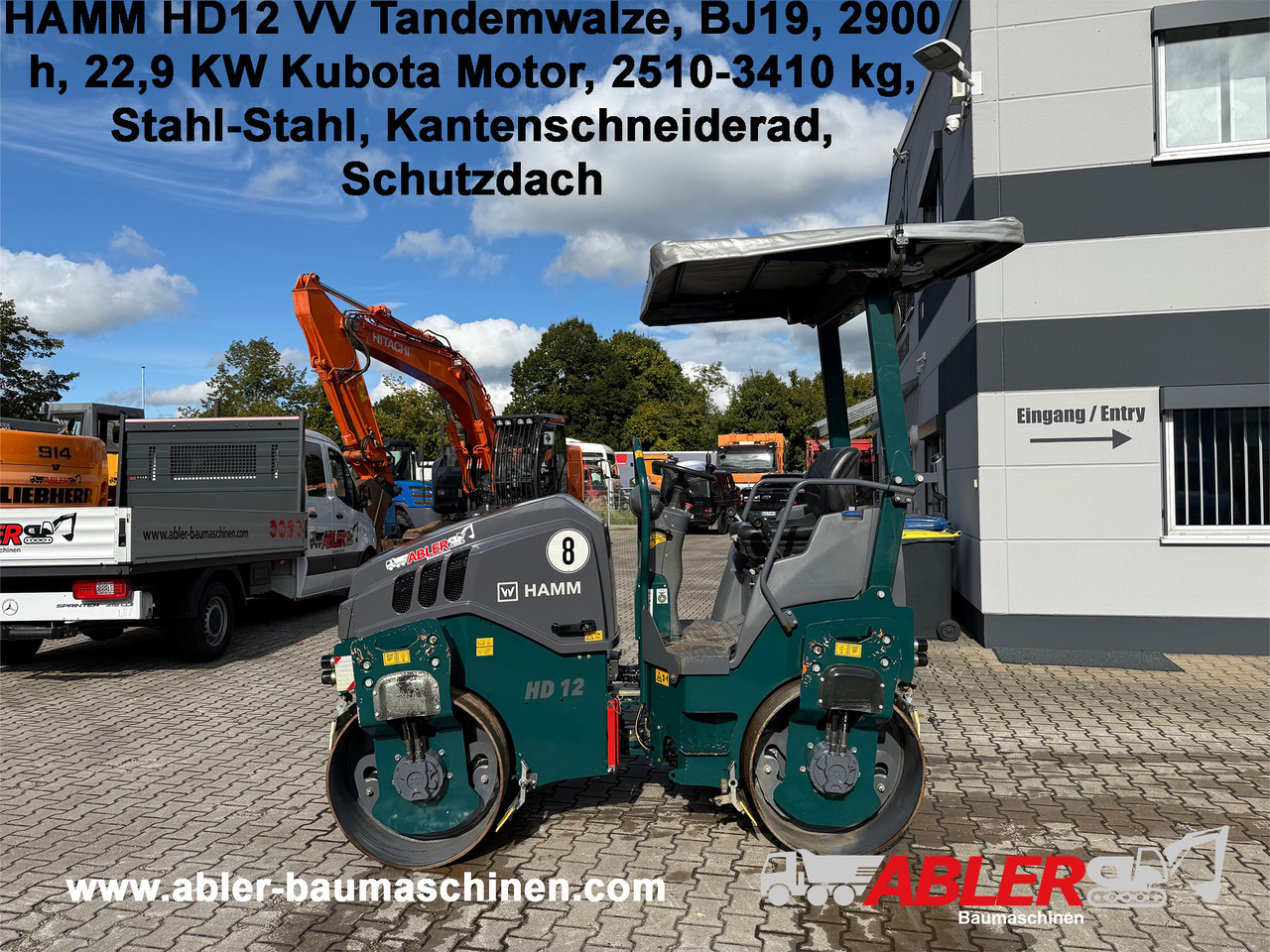 Hamm HD12 VV Tandemwalze mit Dach - Road roller: picture 1 Hamm HD12 VV Tandemwalze mit Dach - Road roller: picture 1