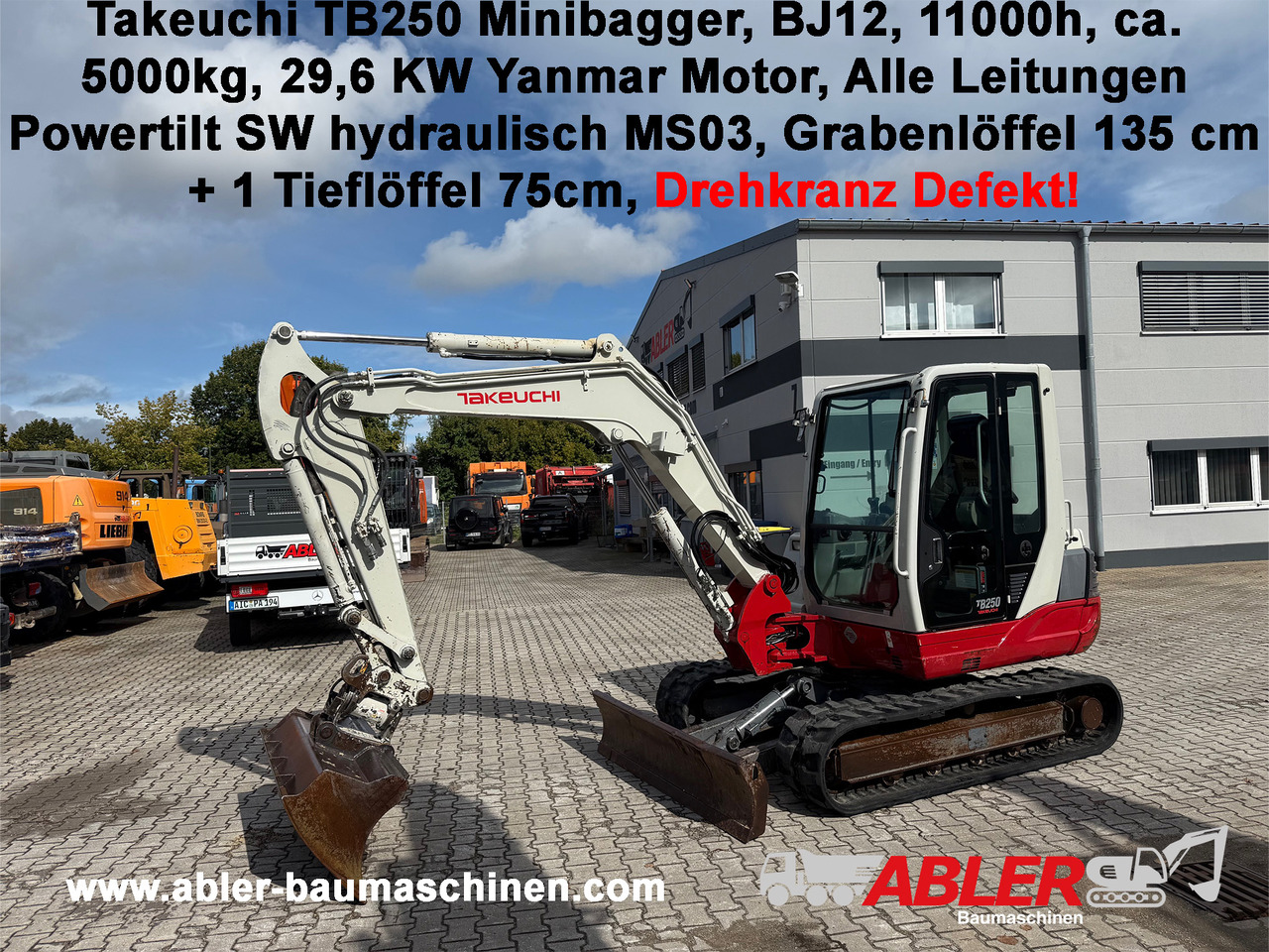 Takeuchi TB250 Minibagger Powertilt MS03 - Excavator: picture 1 Takeuchi TB250 Minibagger Powertilt MS03 - Excavator: picture 1