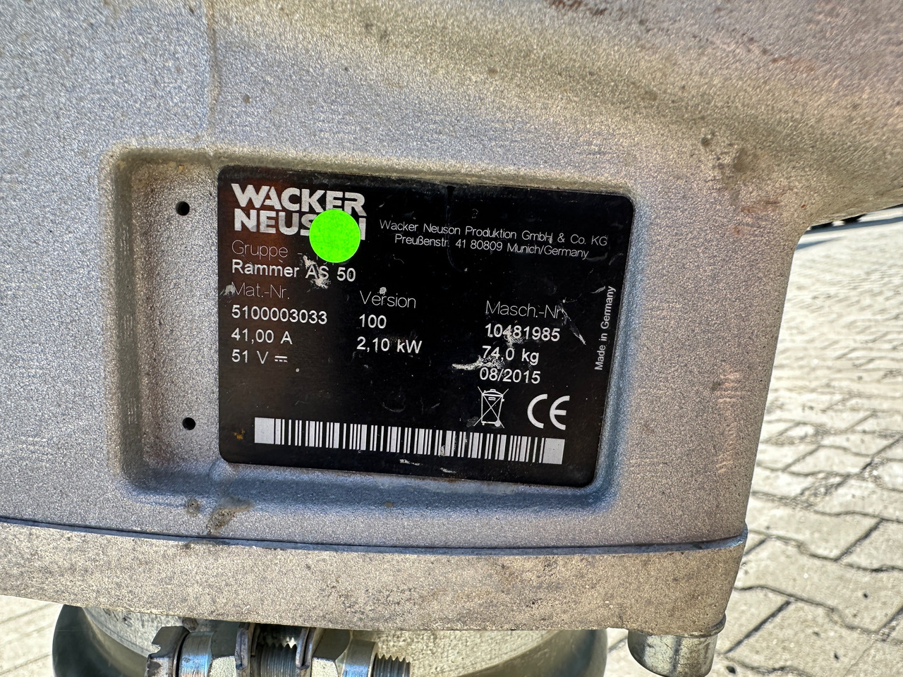 Rammer Wacker Neuson AS50E Rüttelstampfer Elektro AKKU!: picture 9 Rammer Wacker Neuson AS50E Rüttelstampfer Elektro AKKU!: picture 9