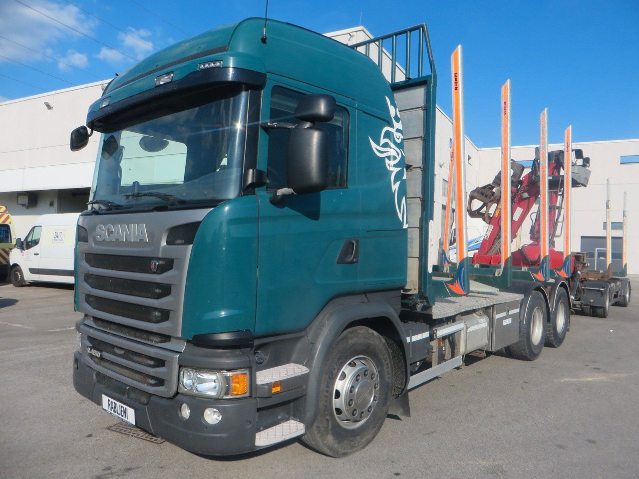 Scania G450 6x4Timber - Logging truck, Crane truck: picture 1 Scania G450 6x4Timber - Logging truck, Crane truck: picture 1