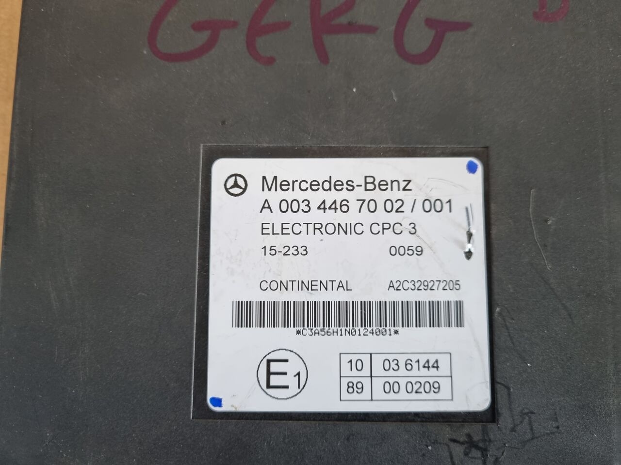 Continental ELECTRONIC CPC 3 A 0044465602   Mercedes-Benz ACTROS MP4 EURO 6 - ECU for Truck: picture 2 Continental ELECTRONIC CPC 3 A 0044465602   Mercedes-Benz ACTROS MP4 EURO 6 - ECU for Truck: picture 2