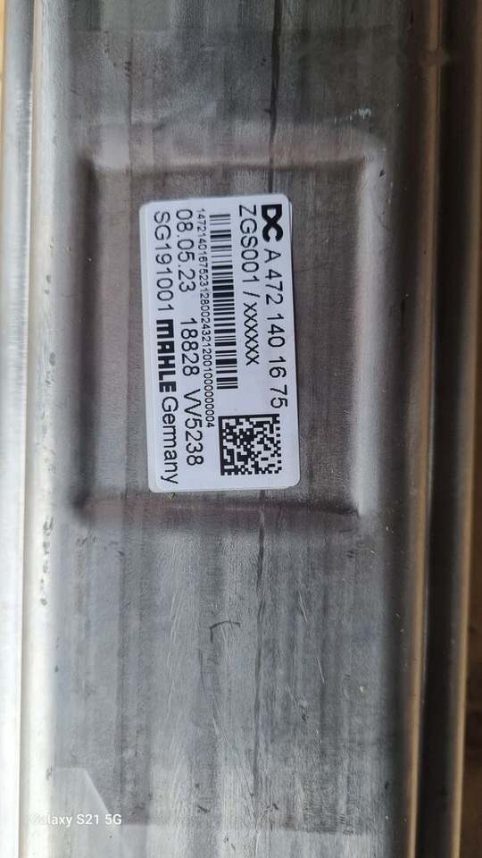 Mercedes-Benz EXHAUST GAS COULER A 4721401675 Mercedes-Benz ACTROS MP4 - Engine and parts for Truck: picture 3 Mercedes-Benz EXHAUST GAS COULER A 4721401675 Mercedes-Benz ACTROS MP4 - Engine and parts for Truck: picture 3