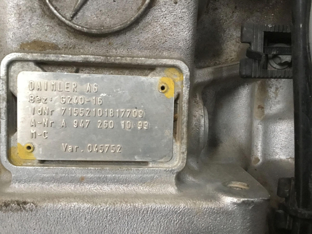 Mercedes-Benz GMK 4100, 4100-L, 5095, 5110-1, 5130 -2 gearbox G240-16 - Gearbox for Mobile crane: picture 5 Mercedes-Benz GMK 4100, 4100-L, 5095, 5110-1, 5130 -2 gearbox G240-16 - Gearbox for Mobile crane: picture 5