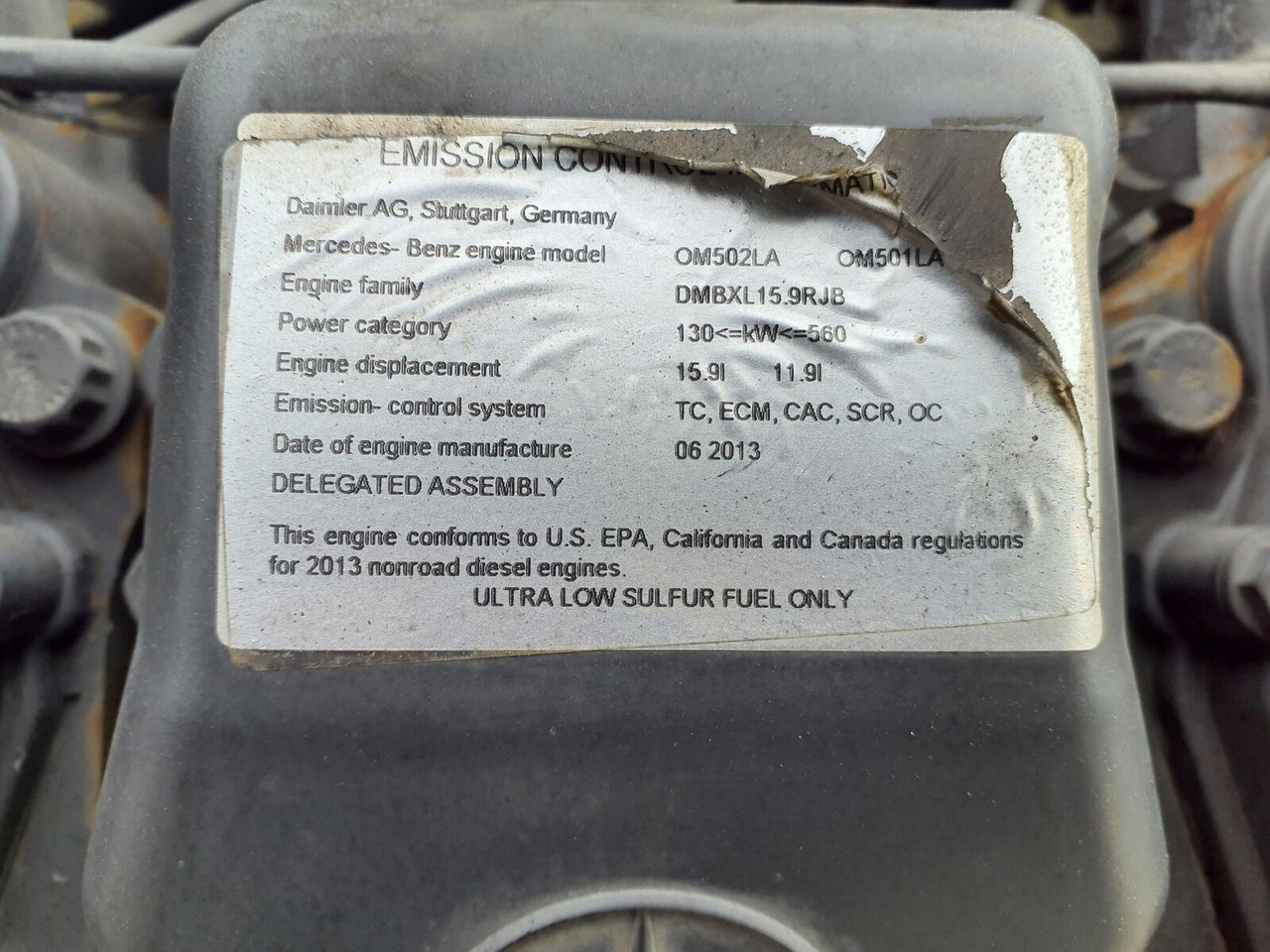 Mercedes-Benz GMK 6400 engine OM502LA - Engine for Mobile crane: picture 5 Mercedes-Benz GMK 6400 engine OM502LA - Engine for Mobile crane: picture 5