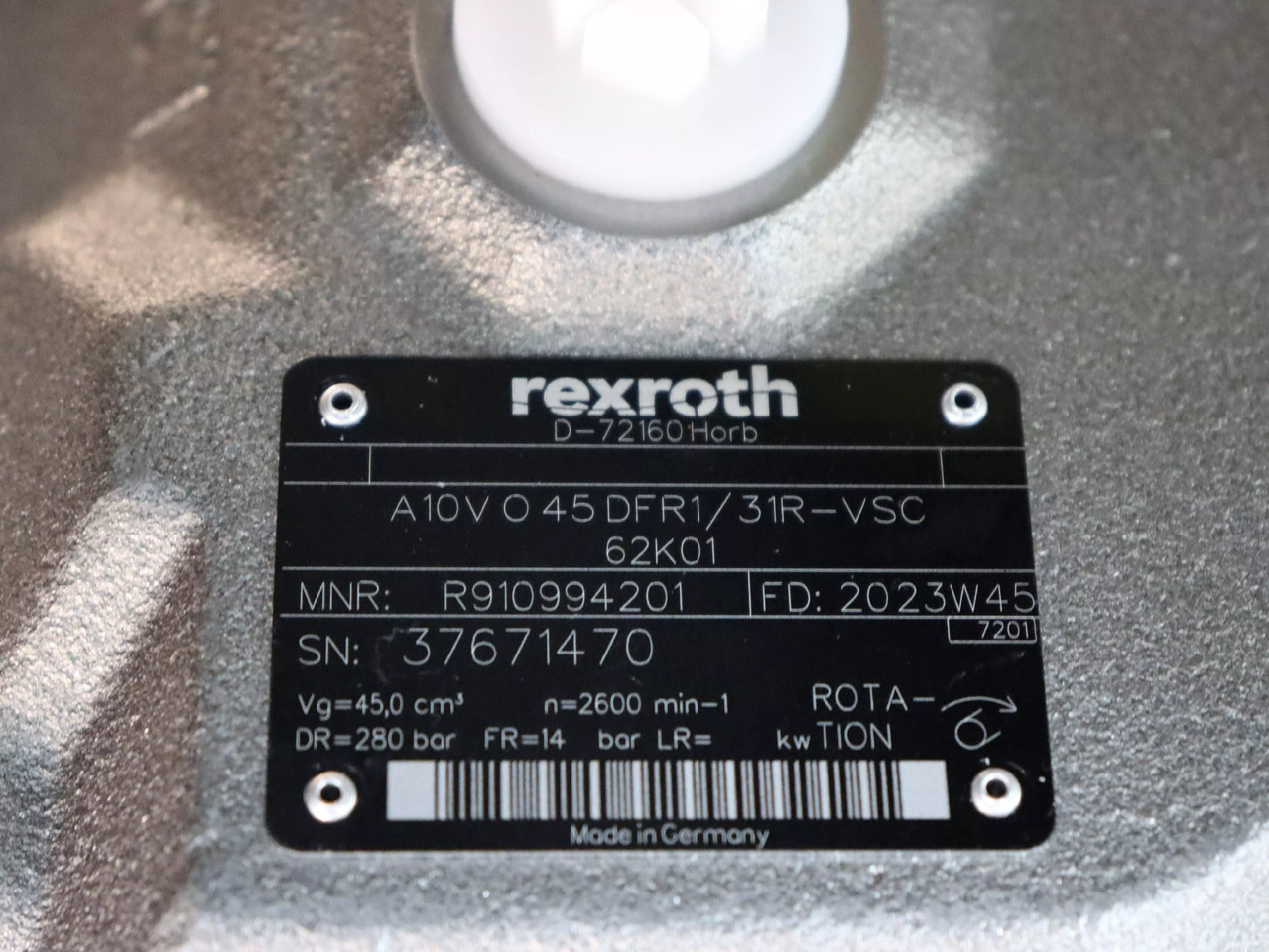 REXROTH A10VO45DFR1/31R-VSC62K01 - Hydraulic pump for Construction machinery: picture 4 REXROTH A10VO45DFR1/31R-VSC62K01 - Hydraulic pump for Construction machinery: picture 4